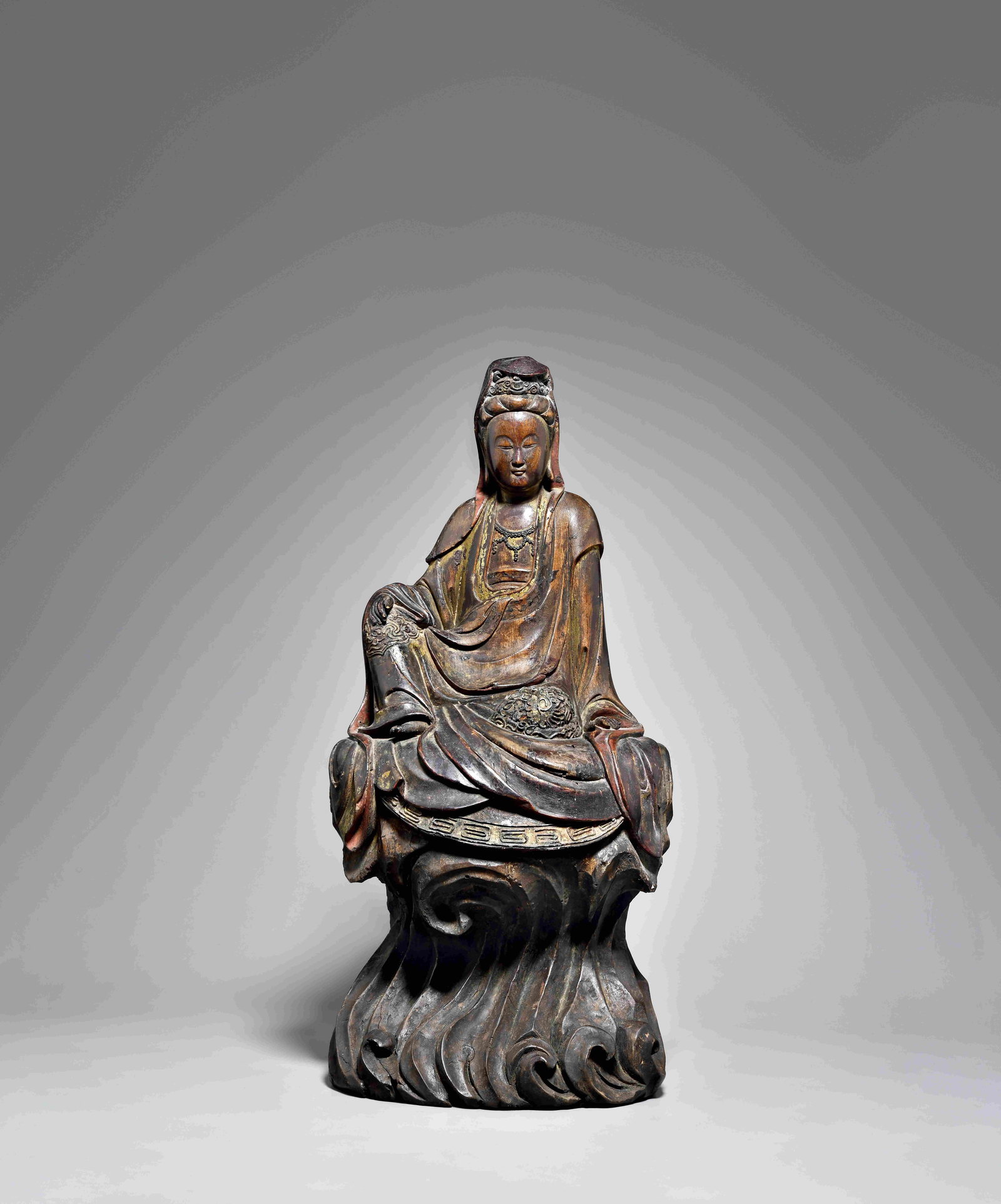 Lacquered Wood Guanyin Statue, Ming Dynasty (1368 1644) (1 of 2)