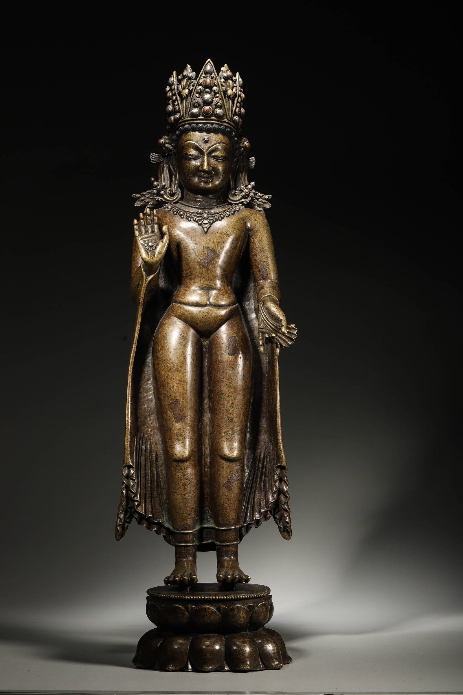 Tang Dynasty, Standing Crowned Shakyamuni Buddha (1 of 13)