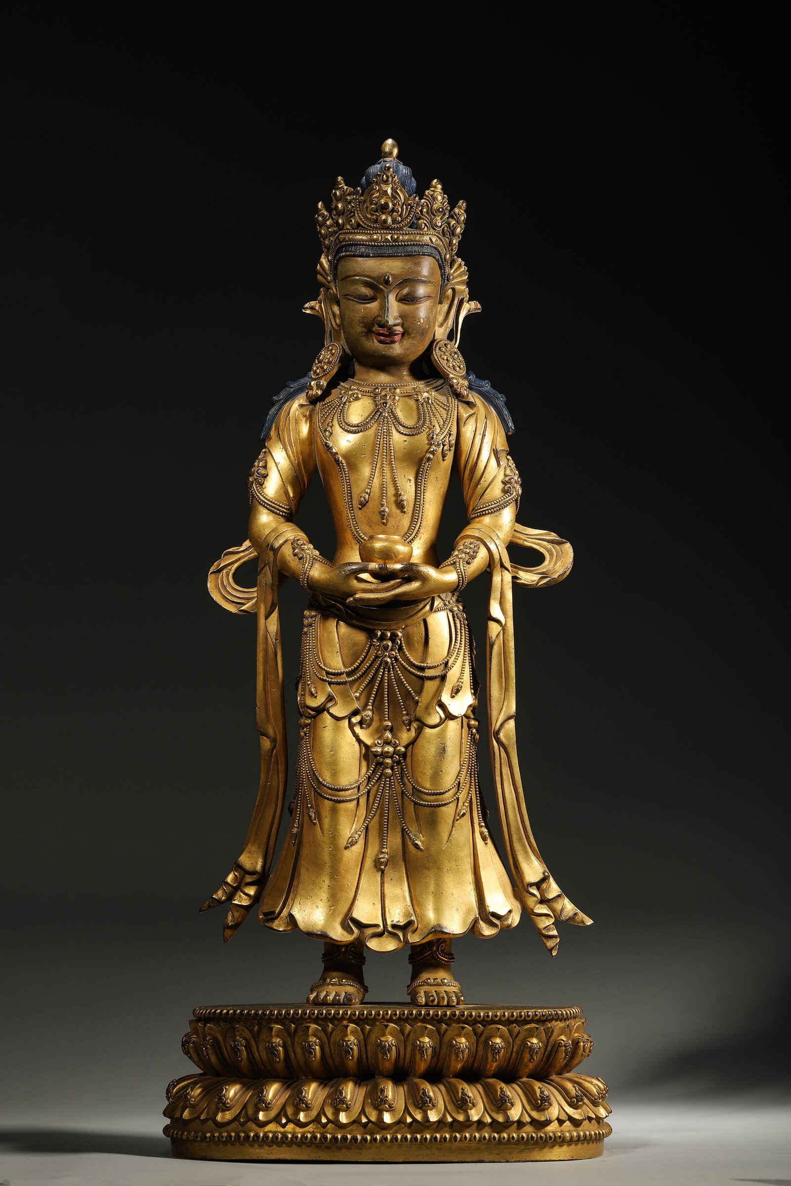 Yongle Period, Ming Dynasty, Gilt-Bronze Standing Amitabha Buddha (1 of 11)