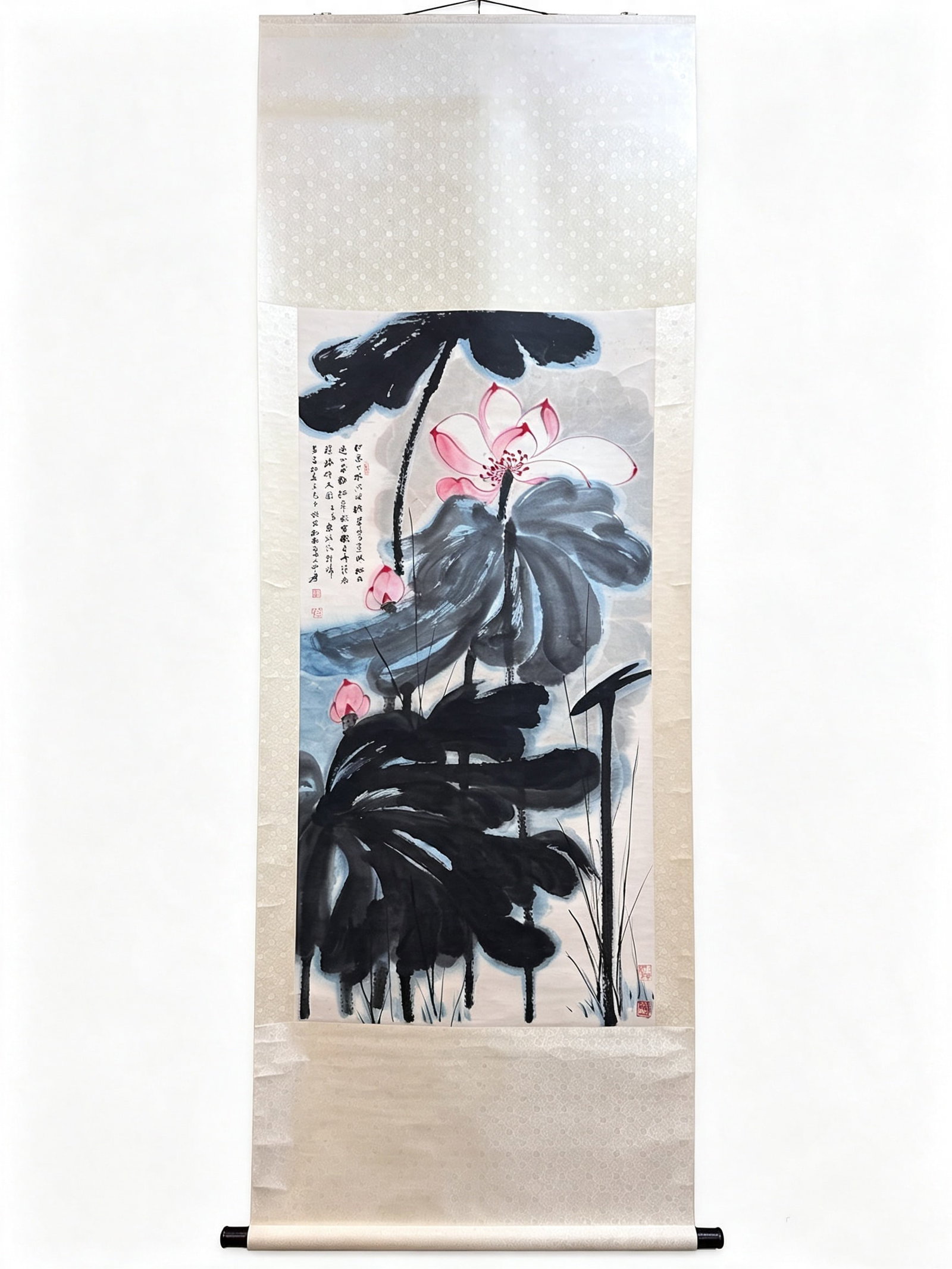 Zhang Daqian, Ink And Colour Lotus, Hanging Scroll, Ink And Colour On Paper (1 of 11)