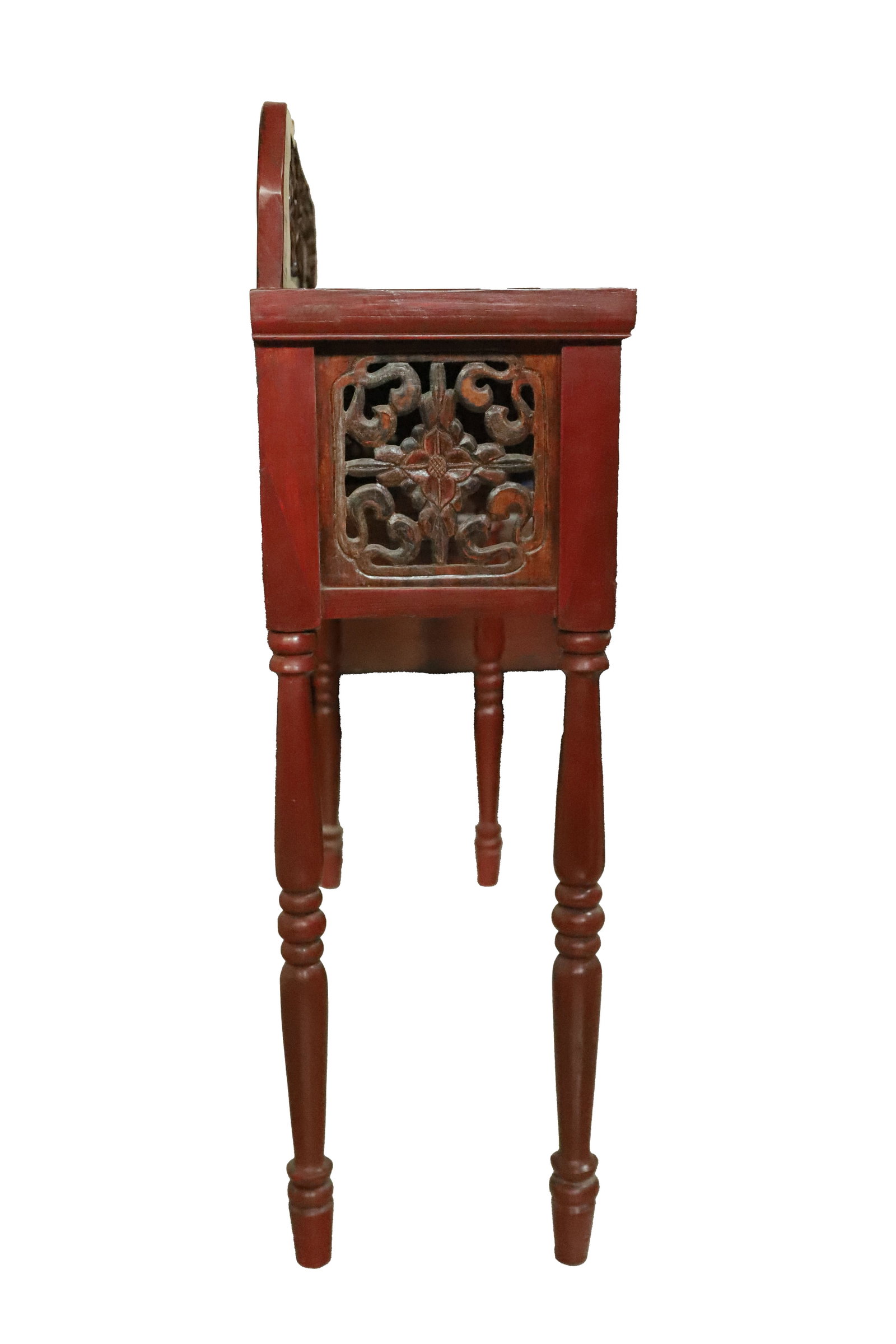 Red Lacquered Chinese Console Table - 6