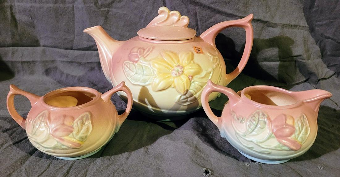 3pc Matching Hull Tea Set - A-23-6-1/2 (1 of 2)