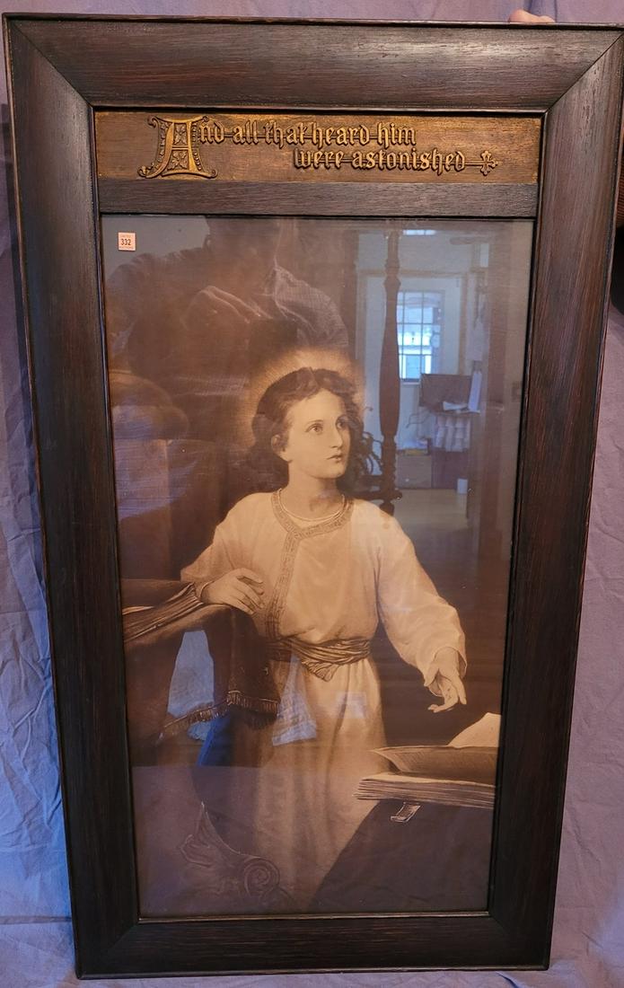 Oak Framed Religious "And all that heard him were (1 of 2)