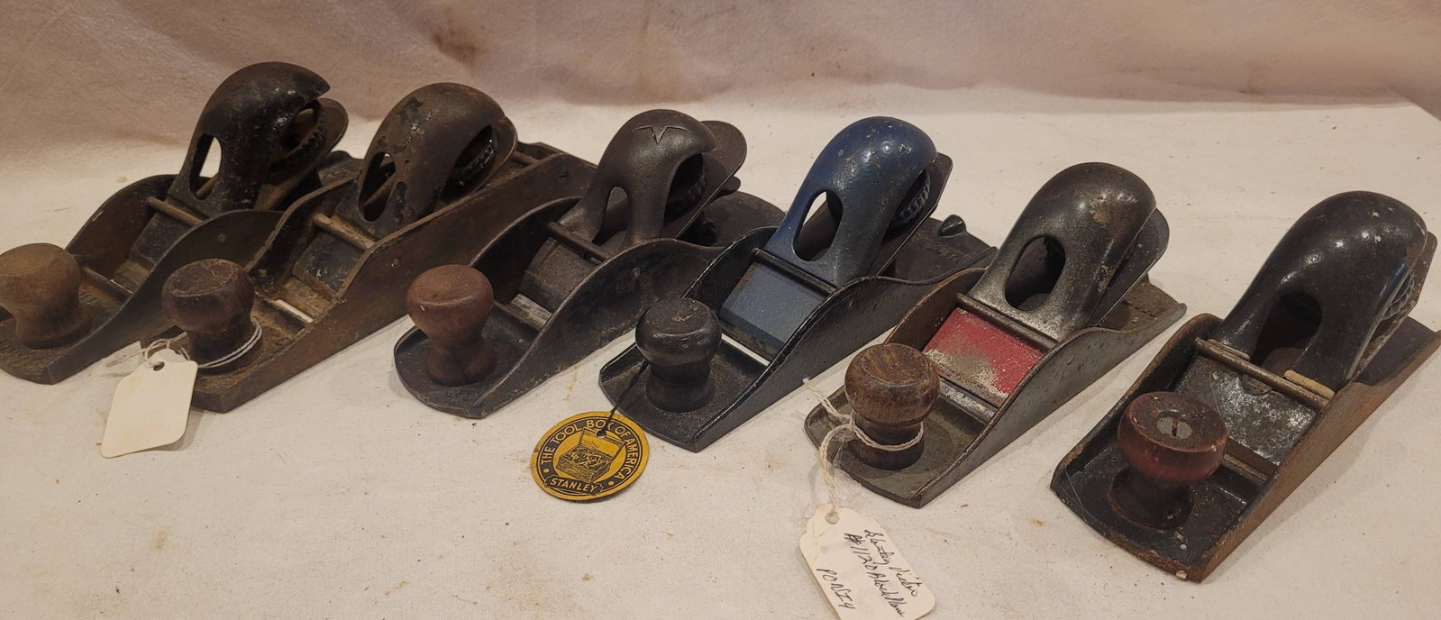 (6) Block Planes-Stanley No.130, No.110, Star, Defiance: see title and pictures