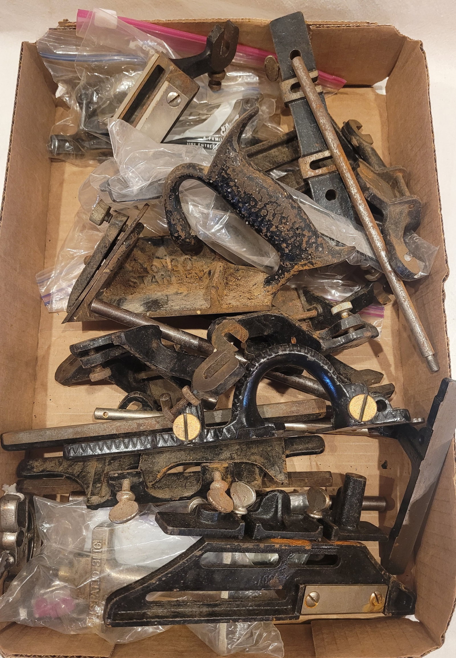 Large Box of Cast Planes, Guards, Blades-Most Stanley: see title and pictures