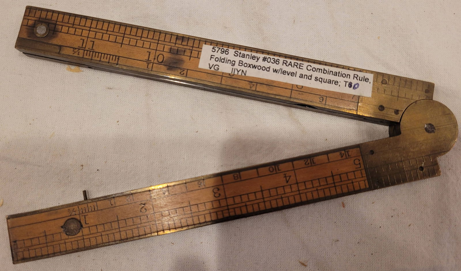 Rule - Stanley No. 036 Combination Rule w/Level; RARE (1 of 2)