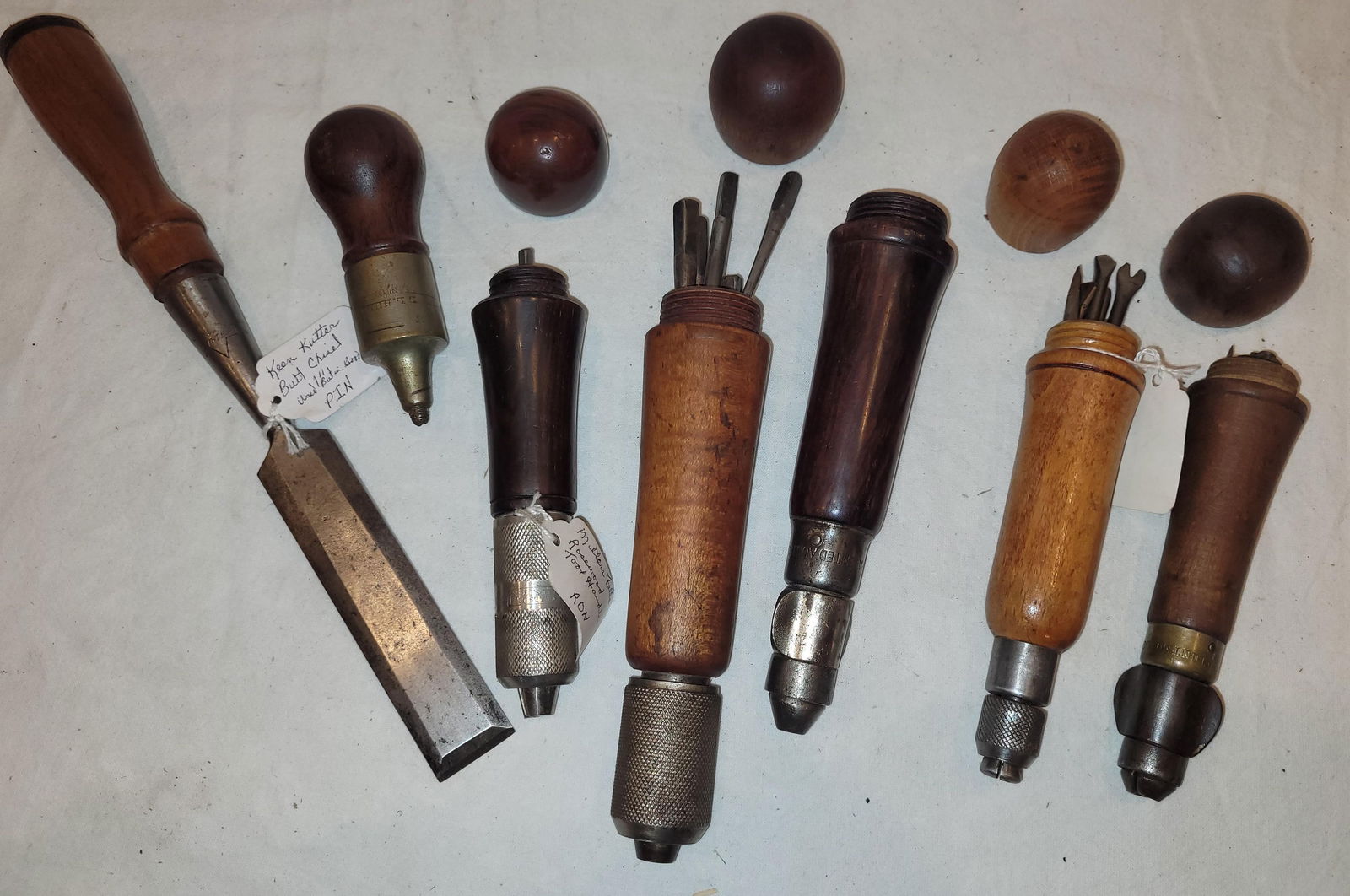 (7) Tool Handles with Tools, some Rosewood (1 of 1)