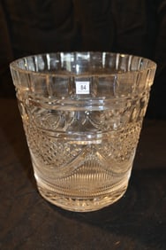 Waterford Society Crystal - W.S. Russborough Ice Pail w. Tongs - Signed - 261/1000 Signed Jim