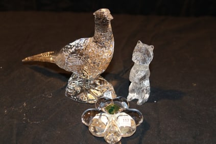 Waterford Crystal - Pheasant, Westie Dog, Shamrock Hand Cooler