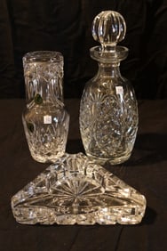 Waterford Crystal - Lismore Bedside Carafe & Tumbler, Naples Spirit Decanter, Henley Ashtray