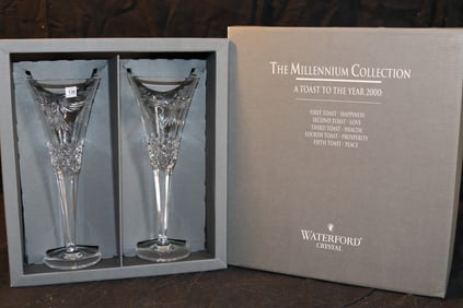 Waterford Crystal The Millennium Collection - Pr. Peace Toasting Flutes