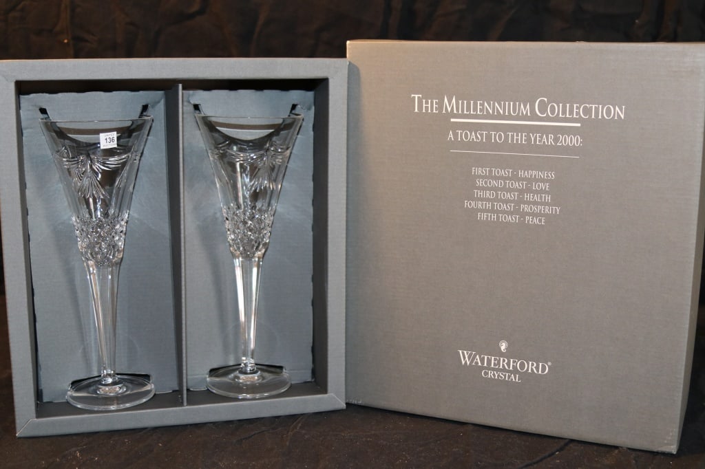 Waterford Crystal The Millennium Collection - Pr. Peace Toasting Flutes: .