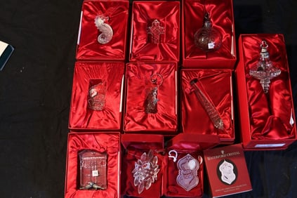 Waterford Crystal - (10) Crystal Ornaments