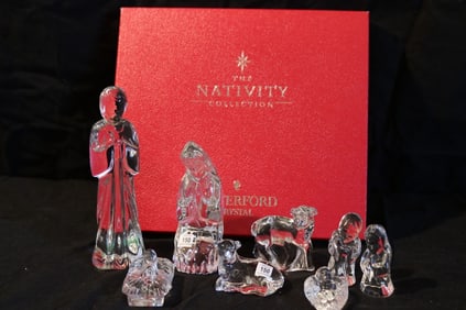 Waterford Crystal - 1st Edition 3pc Nativity Set, Sheep, Mini Nativity Set