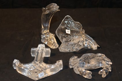 Waterford Crystal - Dolphin, Stingray, Deep Sea Anchor