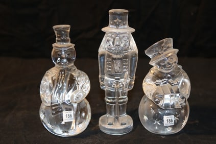 Waterford Crystal Figurines - Snowman, Snowman Sculpture, Nutcracker