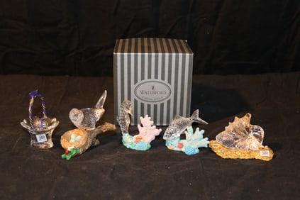 Waterford Crystal Jewels CJ's - Robin, Basket w. Egg, Seahorse Water Wonders, Fish, Dragon