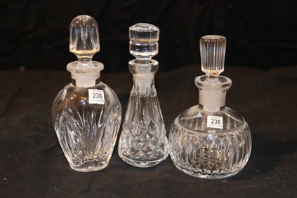 Waterford Crystal - Lismore Perfume Bottle, Castleton Perfume Bottle, Scent Bottle - Broken Stopper