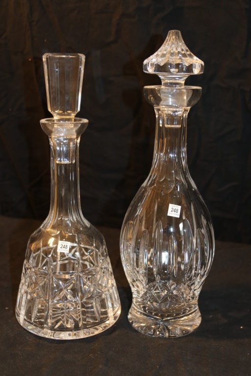 Waterford Crystal - Kylemore Decanter, Kildare Decanter: 2pcs - 12-1/2", 13-1/2"