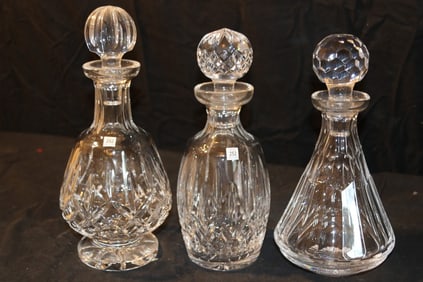 Waterford Crystal - Lismore Brandy Decanter, Araglin Spirit Decanter, Archive 4th Spirit Decanter