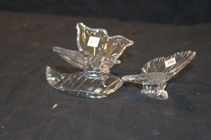Waterford Crystal Figurines - Butterfly on Leaf, Butterfly