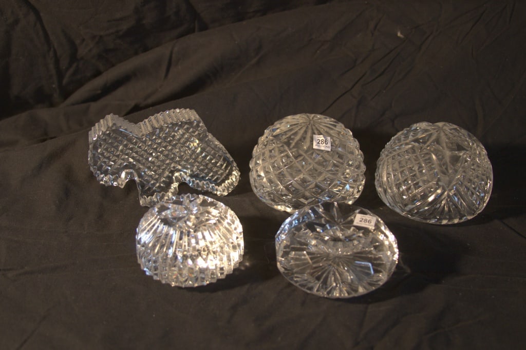Waterford Crystal Paperweights - Ireland, 1st & 2nd Issued Paperweights - No Boxes, 2 Paperweights - (1 of 2)
