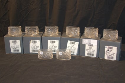 Waterford Crystal - (8) Alana Oval Napkin Rings - 2 Do Not Have Boxes