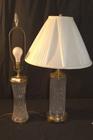 Waterford Crystal Master Cutter Table Lamp w. Finial - 30" - No Shade - No Box, Millenium Table Lamp