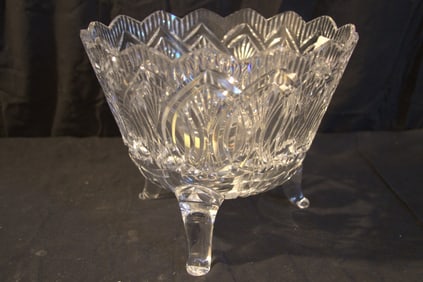 Waterford Crystal - Rare Master Cutter 10" Tripod 3 Legged Bowl - Signed - 2/30 - Retired