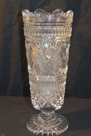 Waterford Crystal - Master Cutters Tartan & Plaid Vase - Retired - Certif. #75083