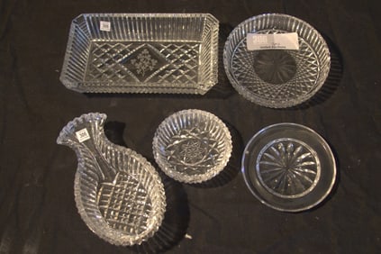Waterford Crystal - Shamrock Candy Tray, 5" Round Butter Dish, Paten Dish, Hospitality Spoon Bowl -