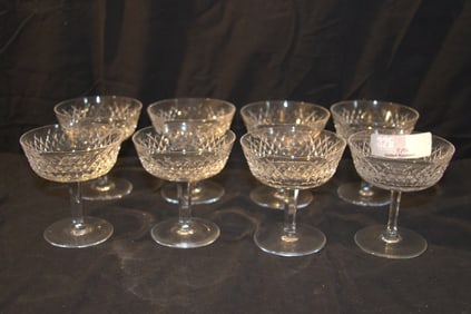 Waterford Crystal Stemware - (8) Alana Saucer Champagne 4"
