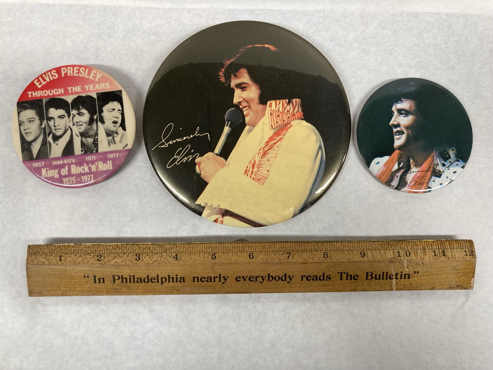 Elvis Button/Pins Collection of Three (1 of 4)