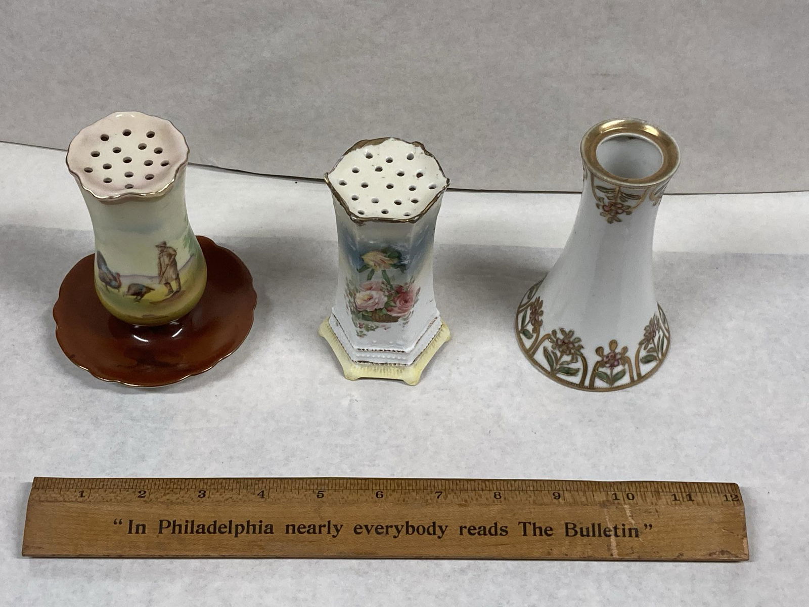 Hat pin holders: Royal Bayreuth, R&S Prussia, Nippon (1 of 8)