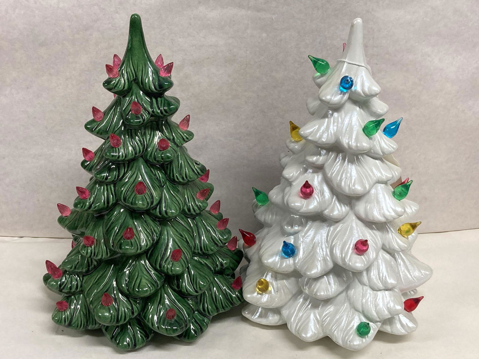 Two Ceramic Christmas Trees (1 of 4)