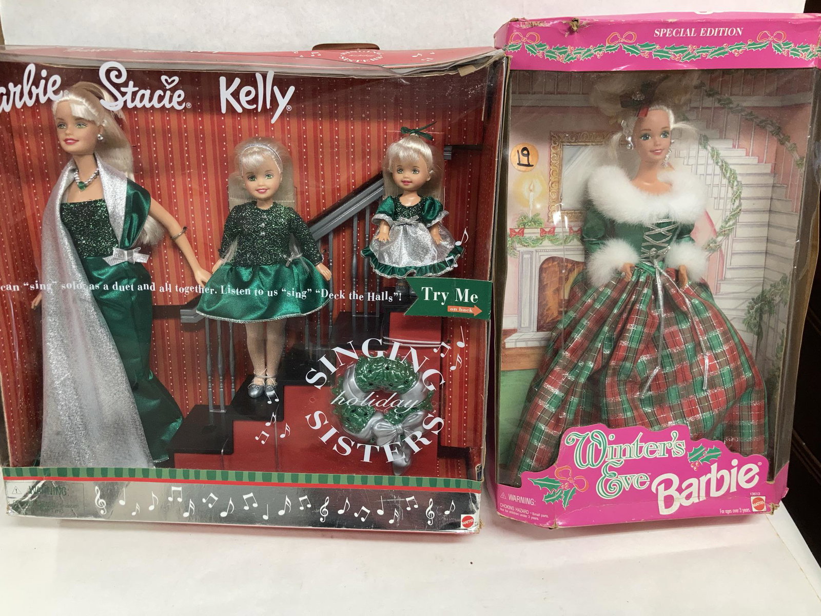 Barbie Holliday Lot: Winters Eve Barbie, Barbie Stacy and Kelly Singing Sisters: Barbie Holliday Lot: Winters Eve Barbie, Barbie Stacy and Kelly Singing Sisters