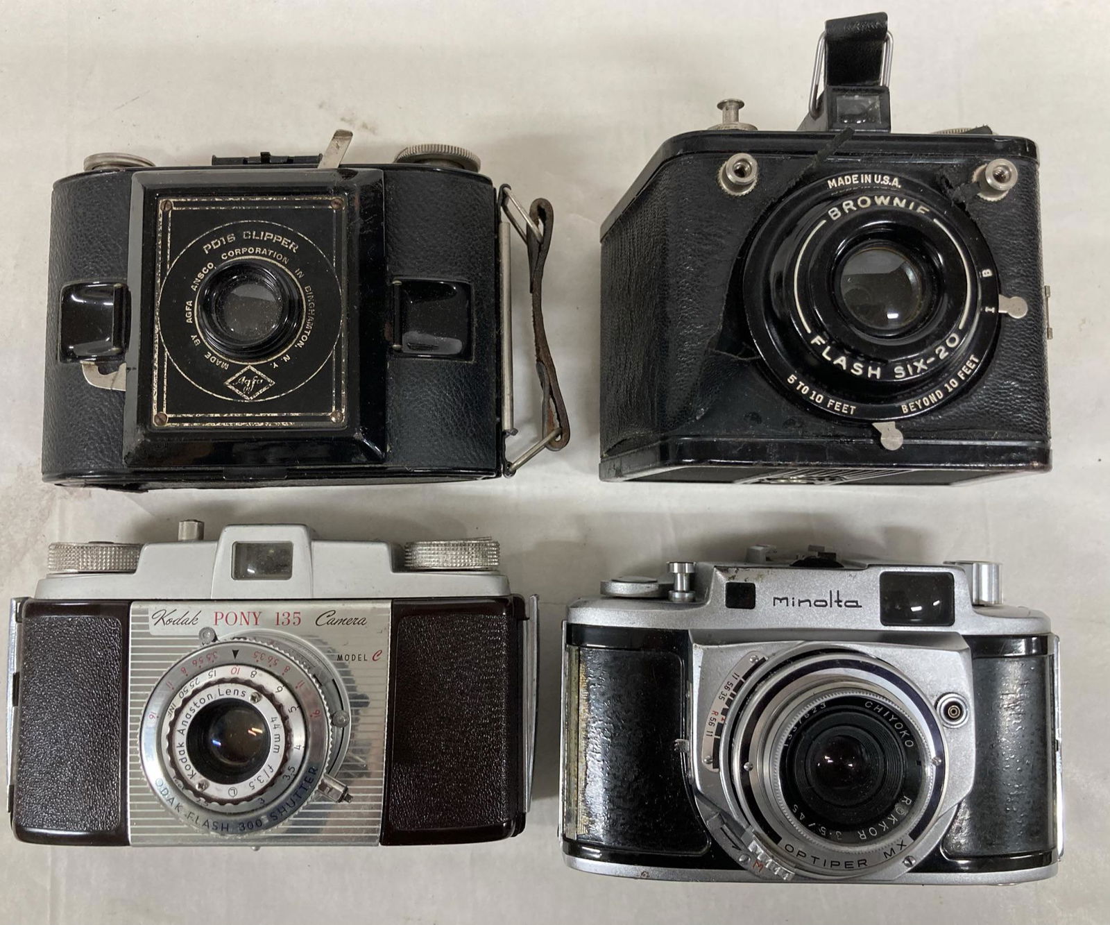 Lot of Cameras: Kodak, PD16 Clipper, Minolta, Brownie (1 of 6)