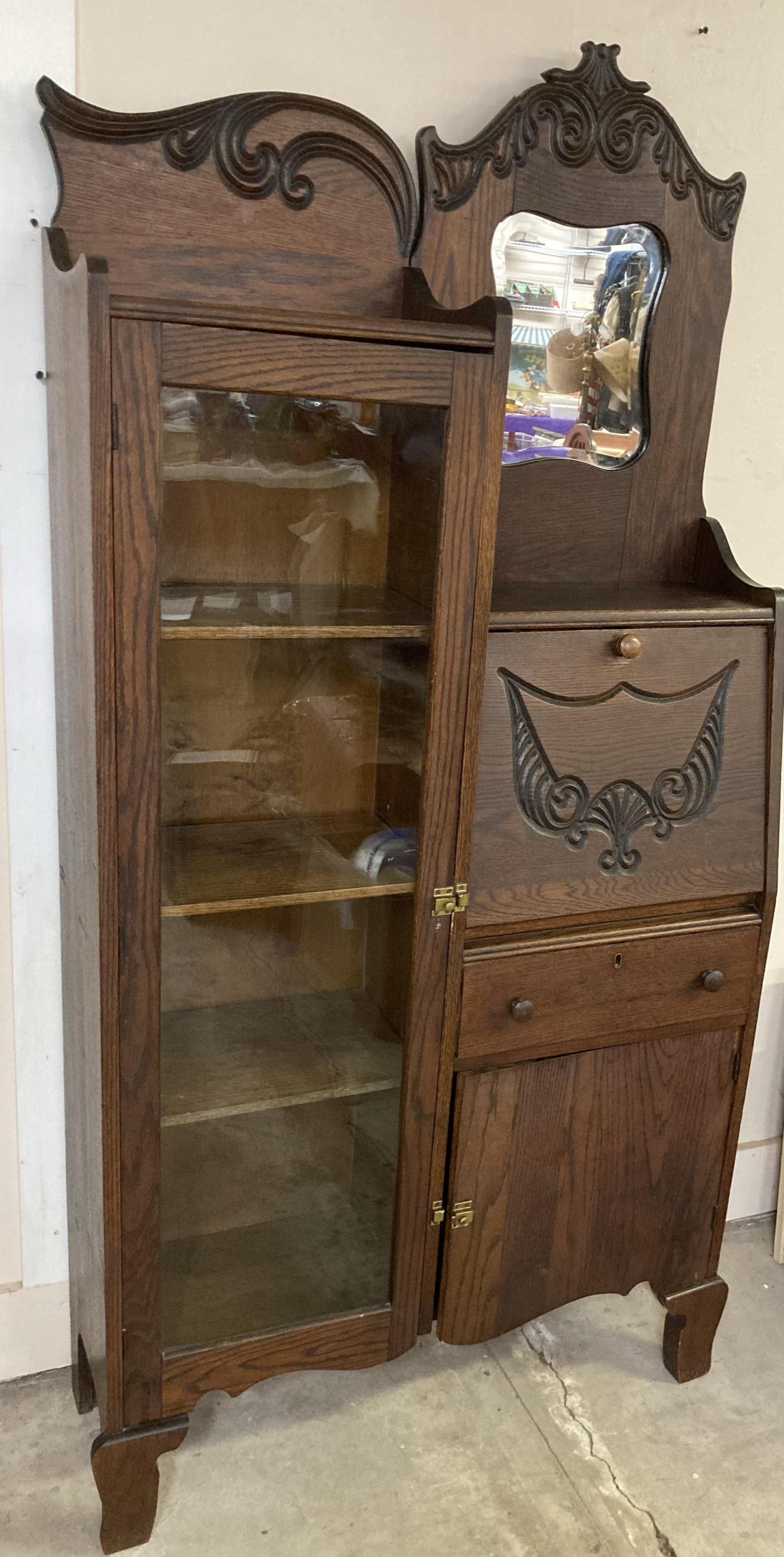 Side by Side Desk with Beveled Mirror (1 of 13)