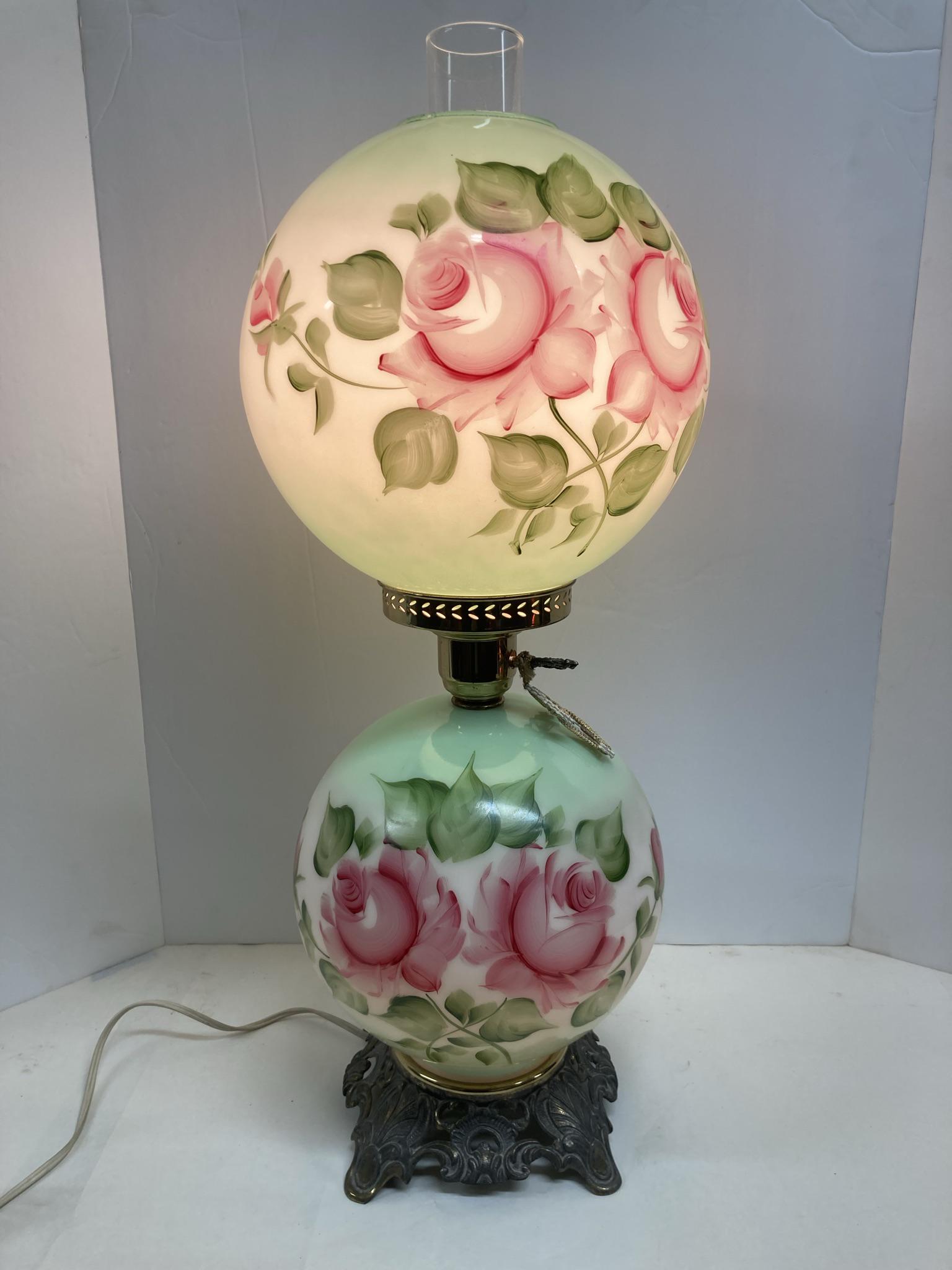 Gone with the wind Lamp: Gone with the wind Lamp Both Globes light up, 25 inches tall