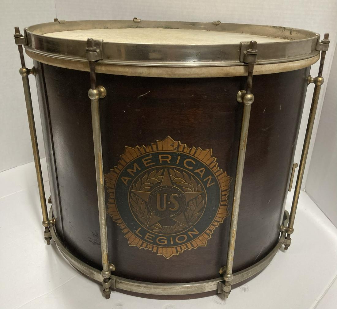 American Legion Drum: American Legion Drum Please refer to the pictures as they also help to form part of the description and reach out to us with any questions.