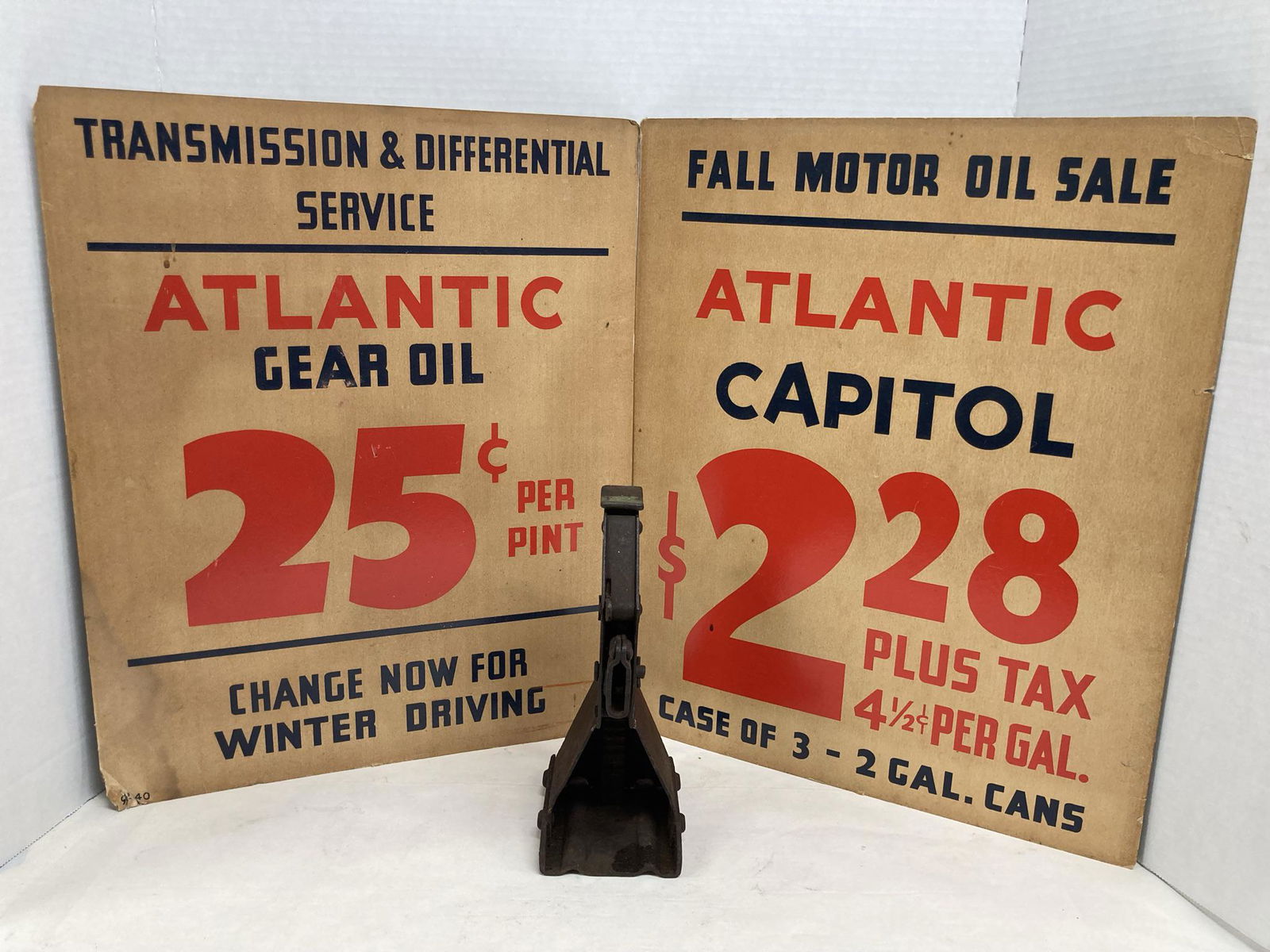 Early Car Jack and two Petrolina Signs (1 of 8)