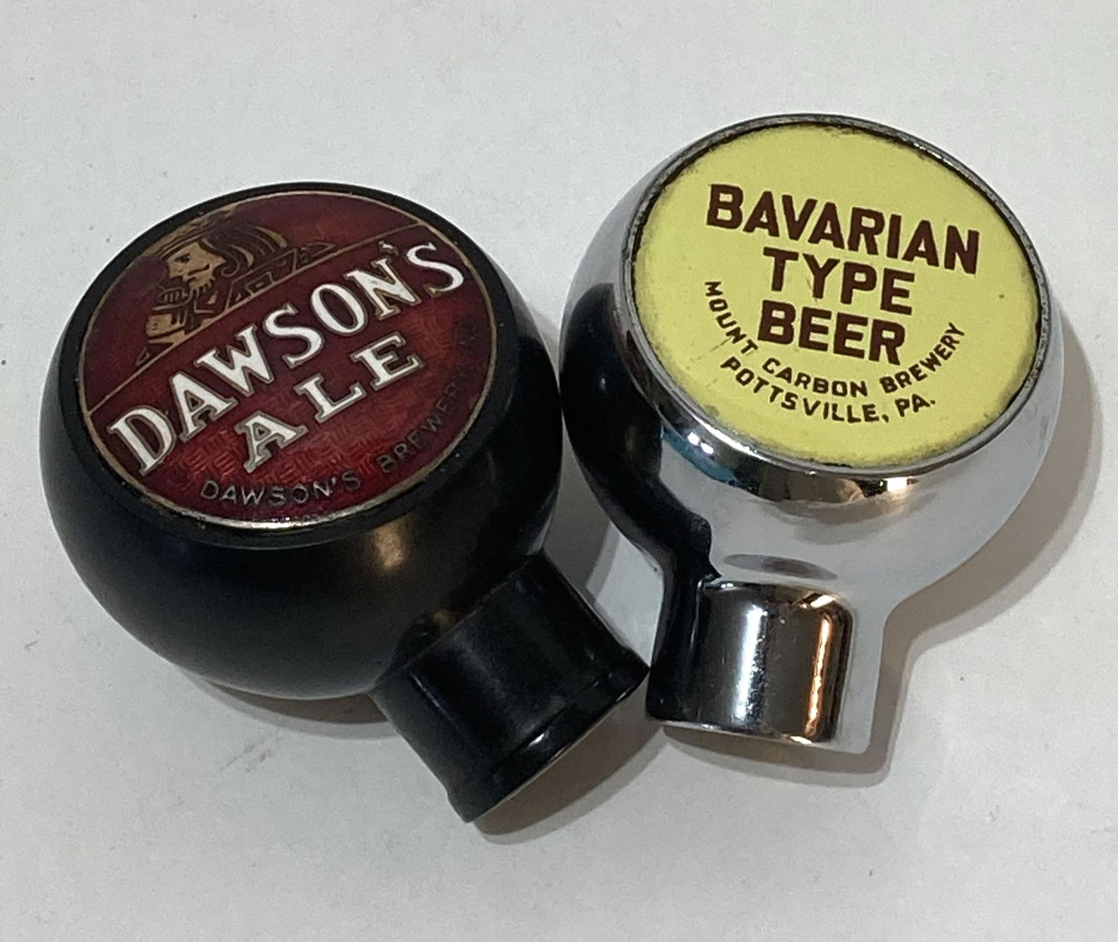 Beer Tap Handles Bavarian Type Beer and Dawsons Ale (1 of 5)