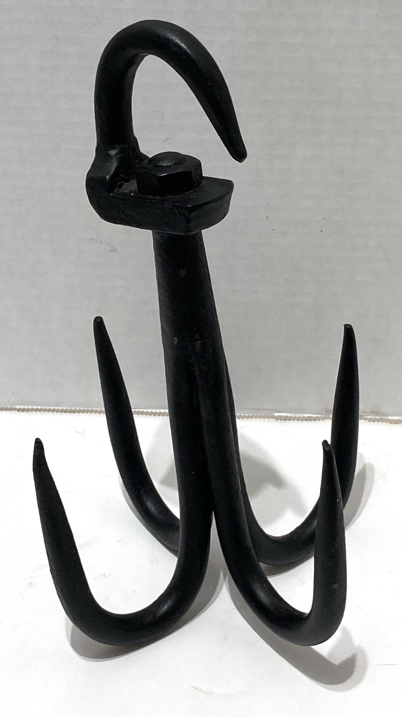 Large four prong hand forged Meat Hook (1 of 5)