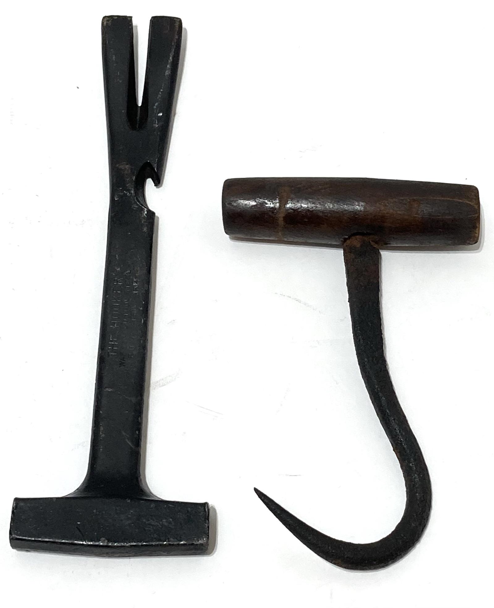 Tack Hammer and Hook, Hammer Signed The Hooker (1 of 8)