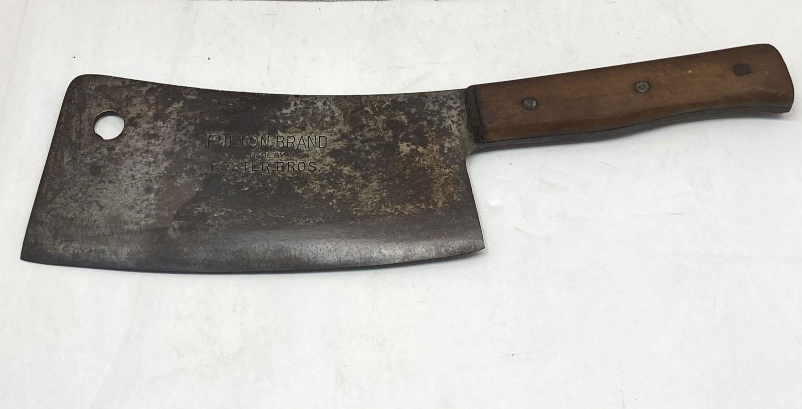 Meat Cleaver Signed Fulton Brand Made By Foster Bros (1 of 4)
