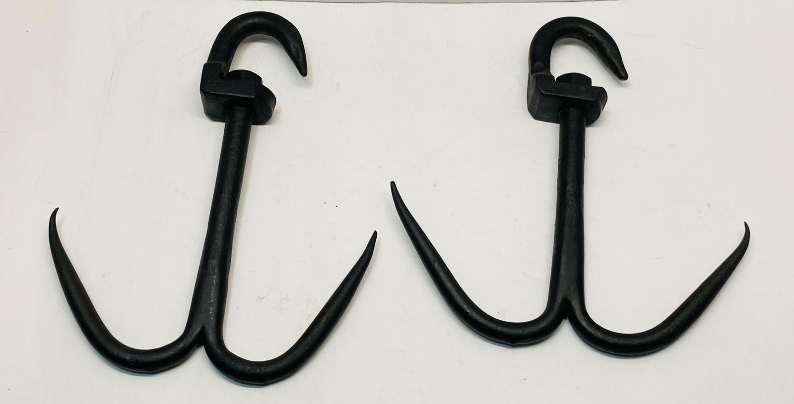 Two Large Hanging Meat Hooks on Swivel (1 of 3)