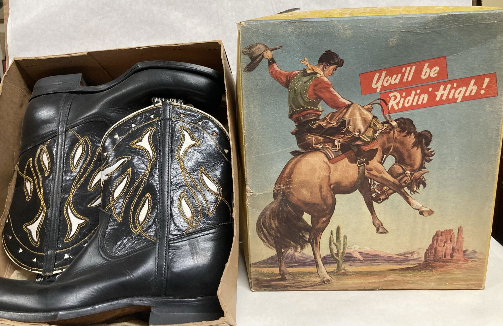 Mint in Box (MIB) Acme leather Kids Cowboy Boots in Box Size 3 B (1 of 7)