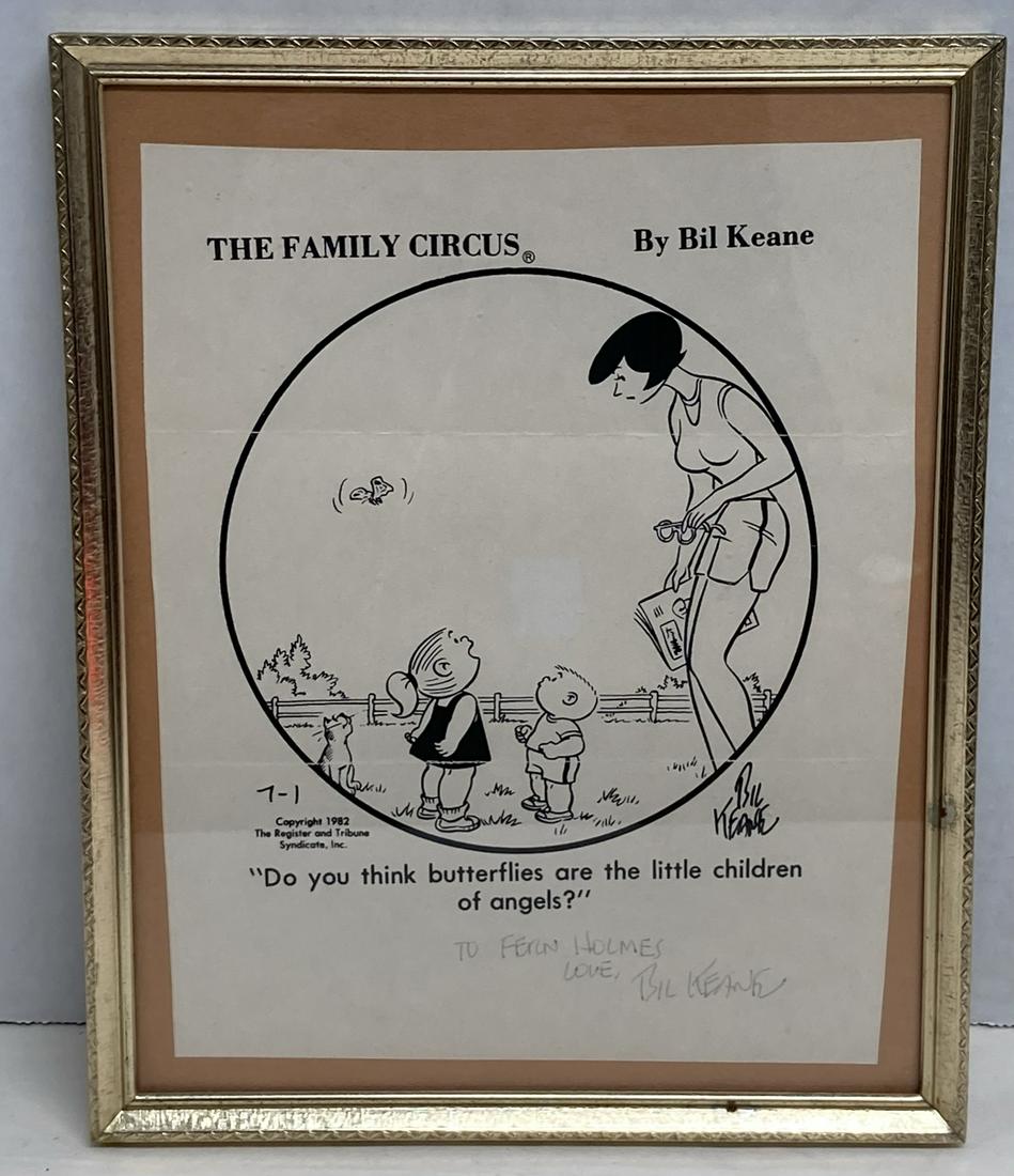 The Family Circus By Bil Keane Double Signed by Artist: The Family Circus By Bil Keane Double Signed by Artist