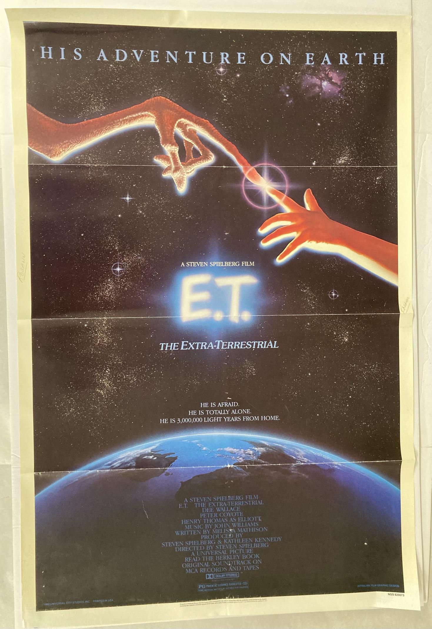 Original 1982 Movie Poster Art ET Steven Spielberg (1 of 7)