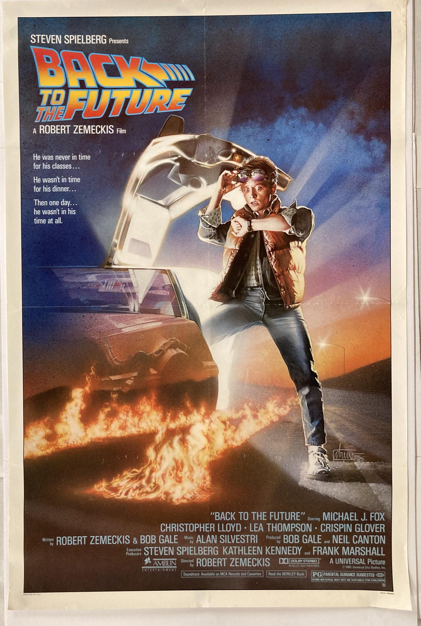 Original Movie Poster Art 1985 Steven Spielberg Back to the Future (1 of 4)